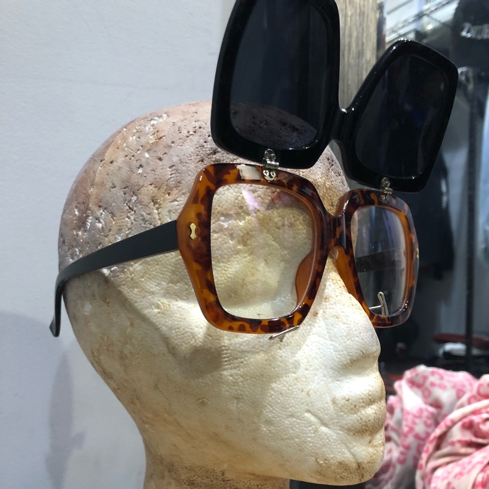 Oversized fliptop sunglasses